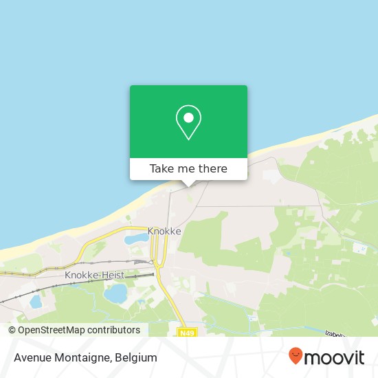 Avenue Montaigne, Dumortierlaan 149 8300 Knokke-Heist map