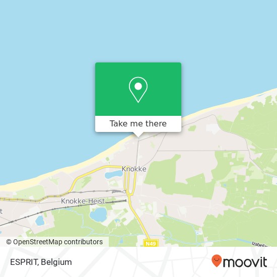 ESPRIT, Van Bunnenplein 7 8300 Knokke-Heist map