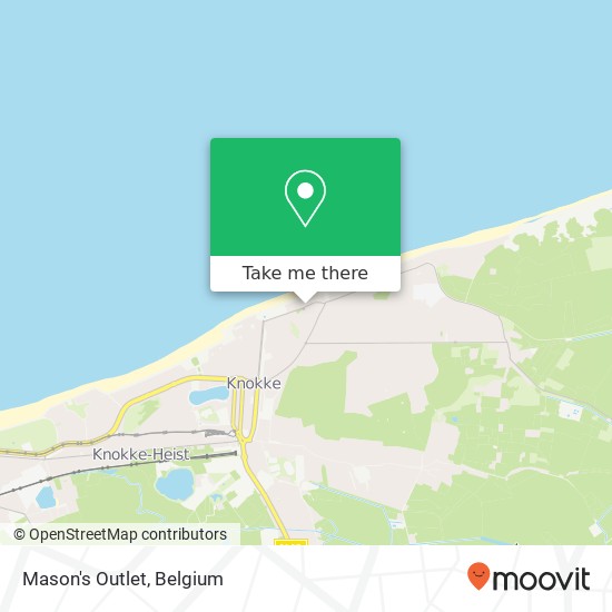 Mason's Outlet, Duindistelstraat 8300 Knokke-Heist plan