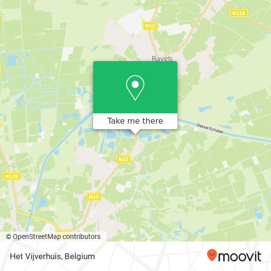 Het Vijverhuis, Grote Baan 202 2380 Ravels map