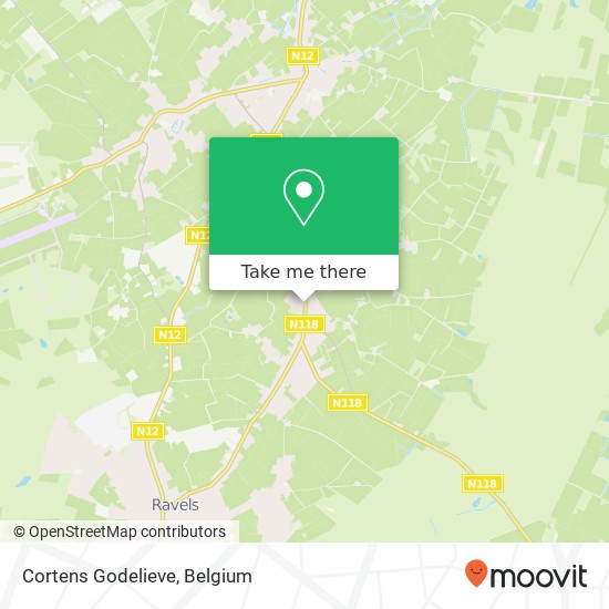 Cortens Godelieve, Vooreel 49 2380 Ravels map