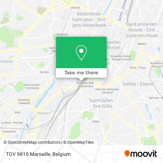 TGV 9810 Marseille map