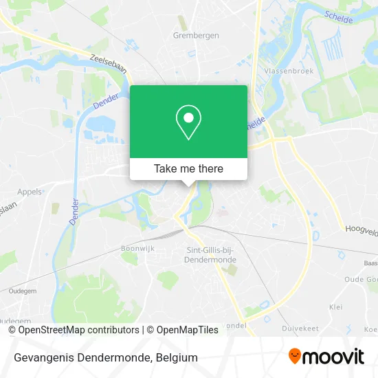 Gevangenis Dendermonde map