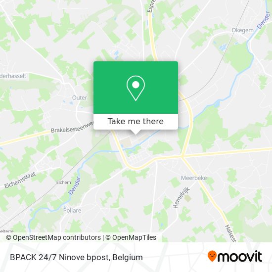BPACK 24/7 Ninove bpost map
