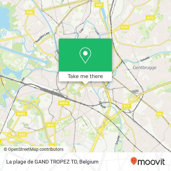 La plage de GAND TROPEZ TD map