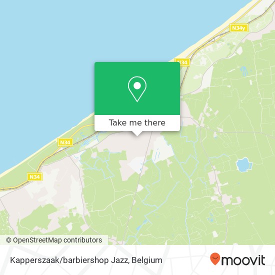 Kapperszaak/barbiershop Jazz map