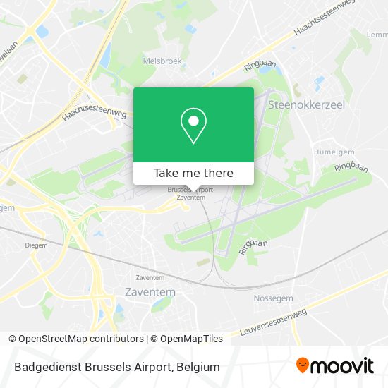 Badgedienst Brussels Airport plan