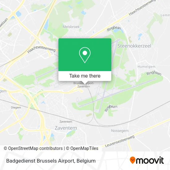 Badgedienst Brussels Airport map