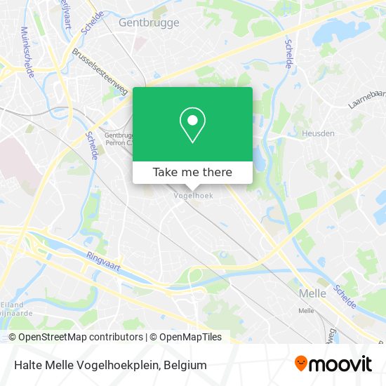 Halte Melle Vogelhoekplein map