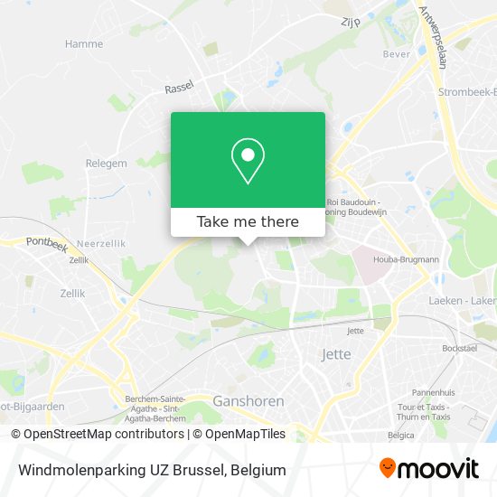 Windmolenparking UZ Brussel map