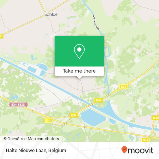Halte Nieuwe Laan map