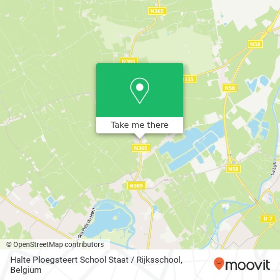 Halte Ploegsteert School Staat / Rijksschool plan