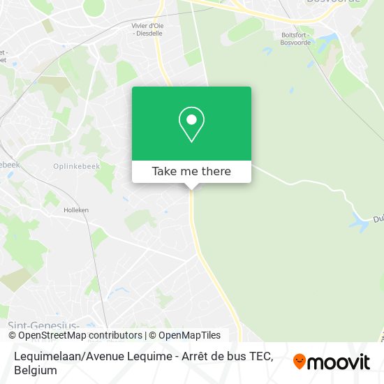 Lequimelaan / Avenue Lequime - Arrêt de bus TEC map