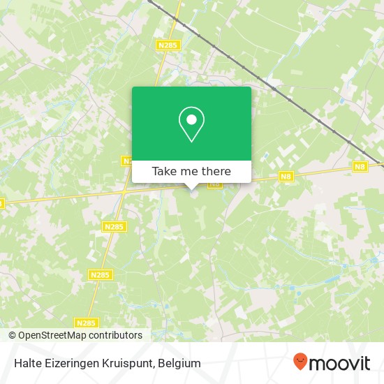 Halte Eizeringen Kruispunt map