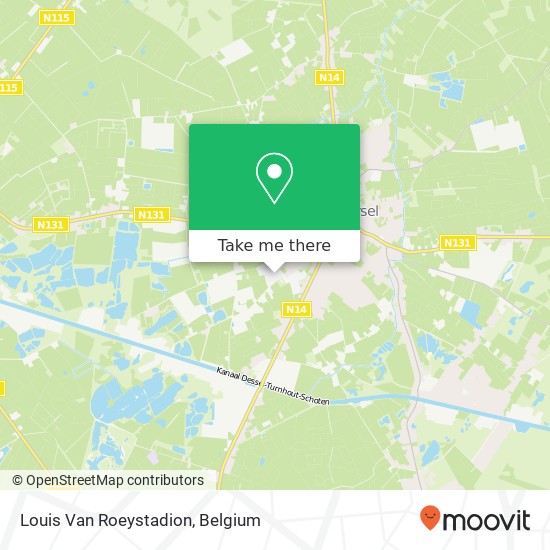 Louis Van Roeystadion map