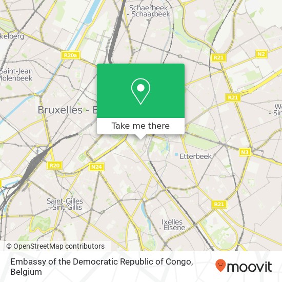 Embassy of the Democratic Republic of Congo map