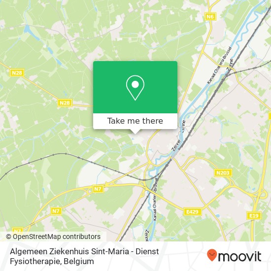 Algemeen Ziekenhuis Sint-Maria - Dienst Fysiotherapie map