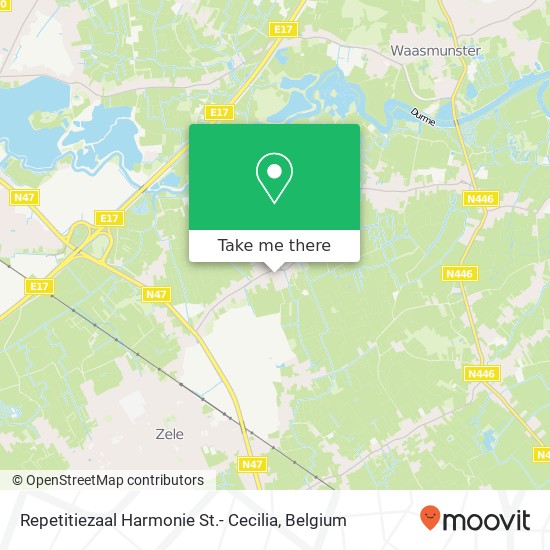 Repetitiezaal Harmonie St.- Cecilia plan