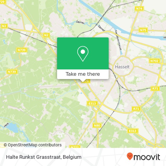 Halte Runkst Grasstraat map