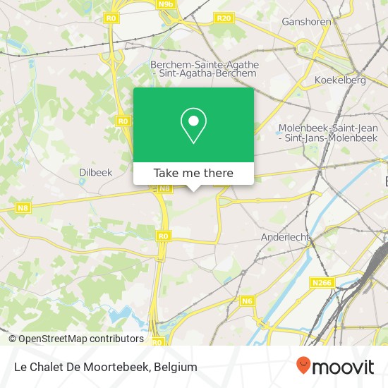 Le Chalet De Moortebeek map