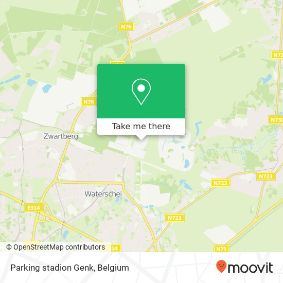 Parking stadion Genk map