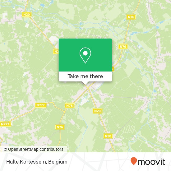 Halte Kortessem map