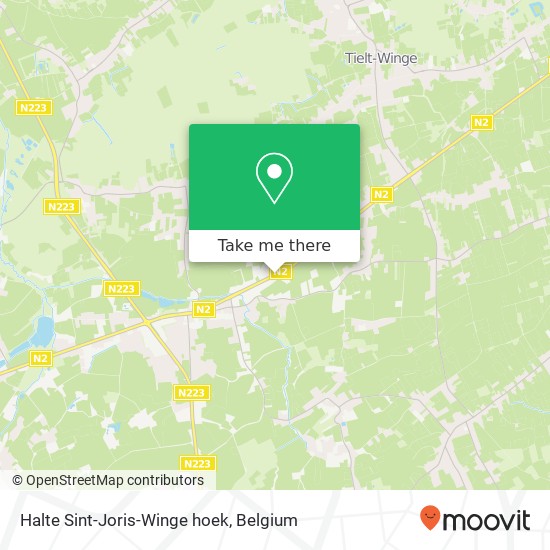 Halte Sint-Joris-Winge hoek map