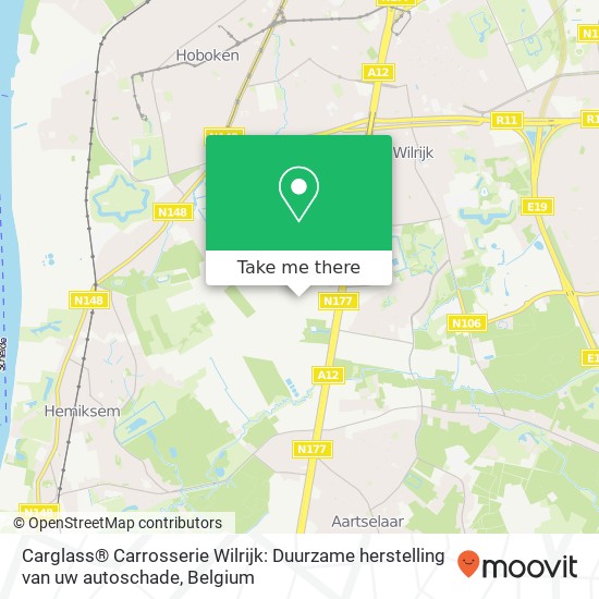 Carglass® Carrosserie Wilrijk: Duurzame herstelling van uw autoschade map