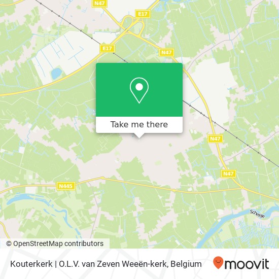Kouterkerk | O.L.V. van Zeven Weeën-kerk map