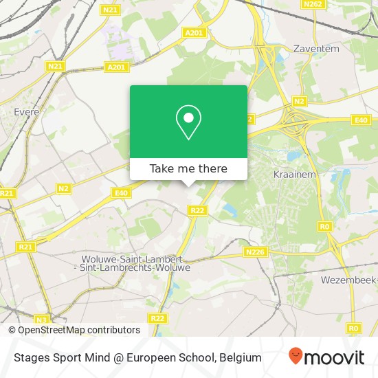 Stages Sport Mind @ Europeen School map