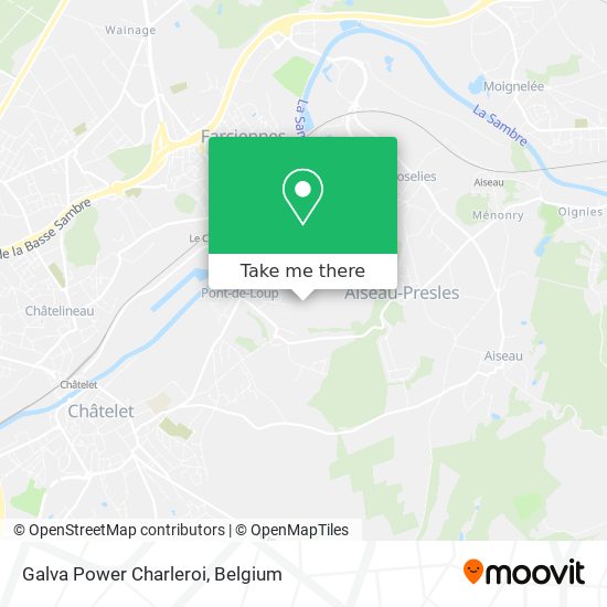 Galva Power Charleroi map