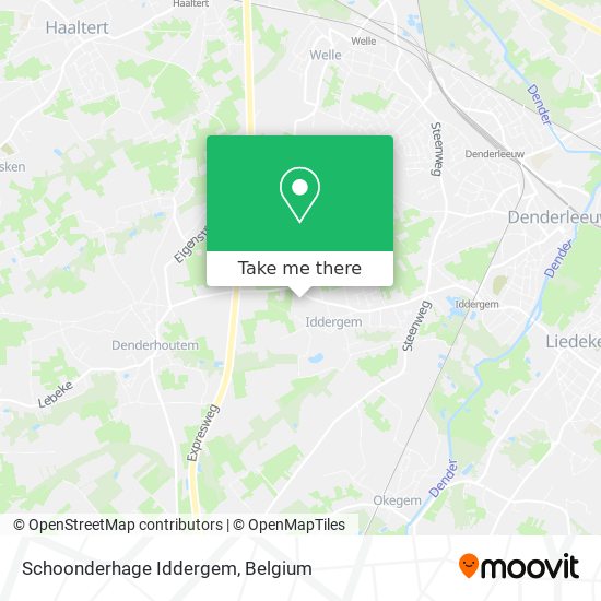 Schoonderhage Iddergem map
