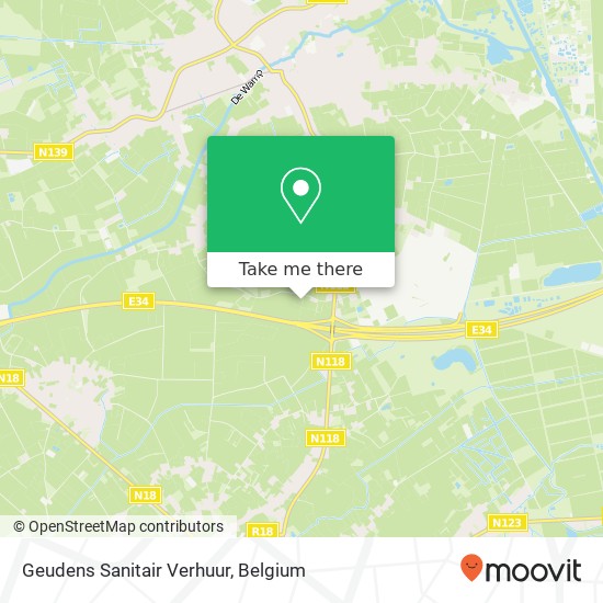 Geudens Sanitair Verhuur map