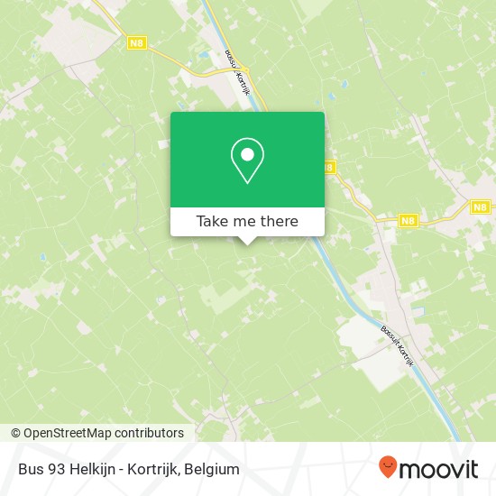 Bus 93 Helkijn - Kortrijk map