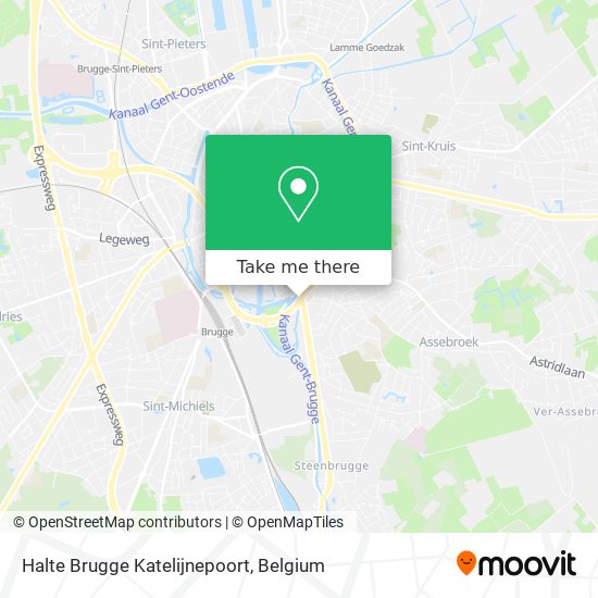 Halte Brugge Katelijnepoort map