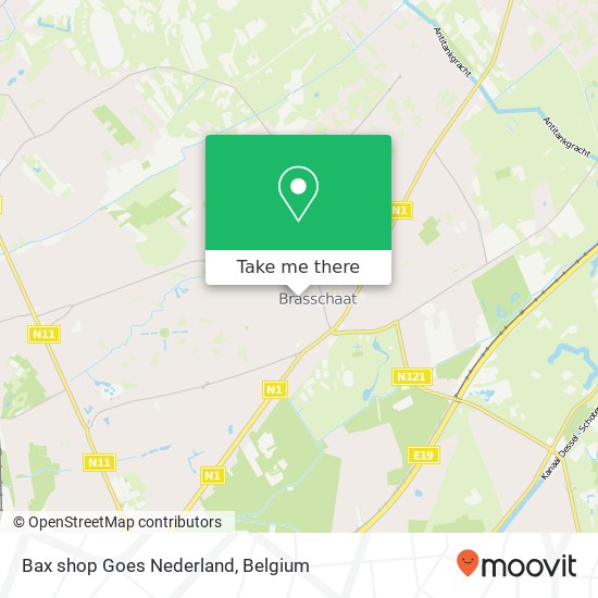 Bax shop Goes Nederland map