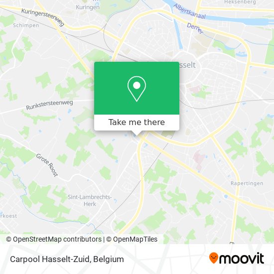 Carpool Hasselt-Zuid map