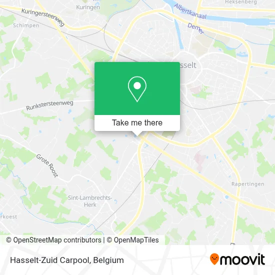 Hasselt-Zuid Carpool map