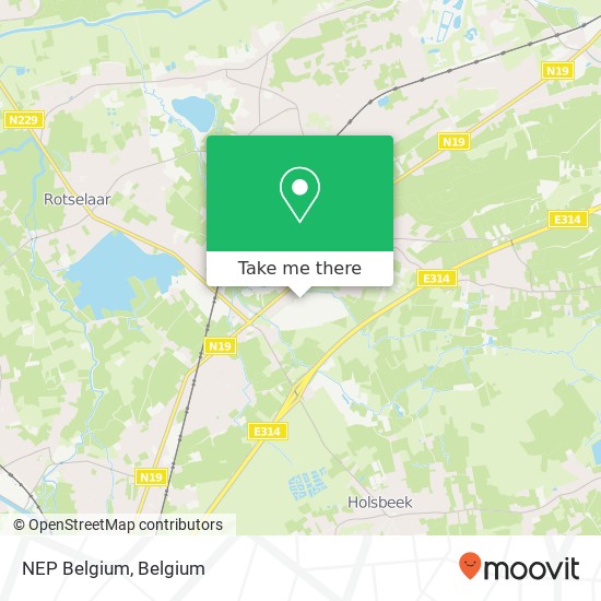 NEP Belgium map