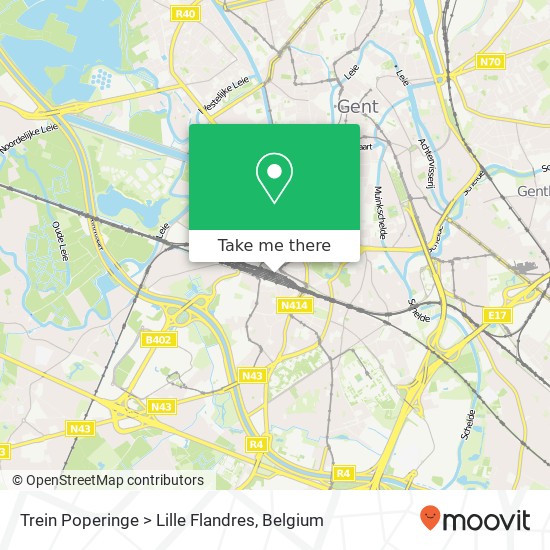Trein Poperinge > Lille Flandres map