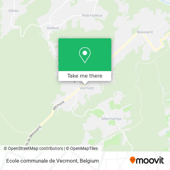 Ecole communale de Vecmont map