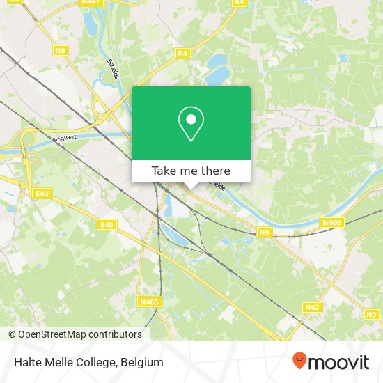 Halte Melle College map