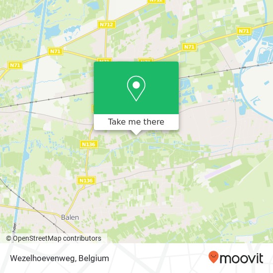 Wezelhoevenweg map