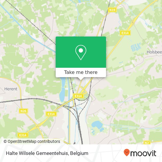 Halte Wilsele Gemeentehuis map