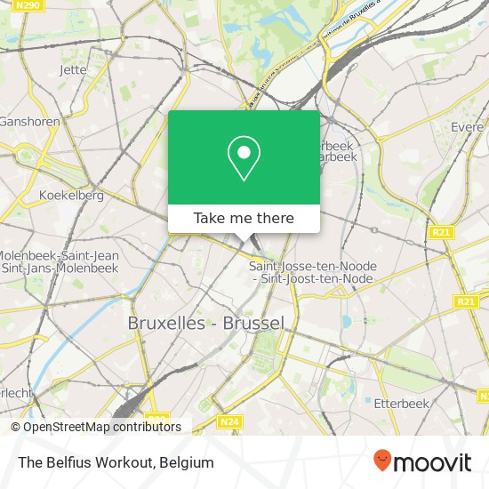 The Belfius Workout map