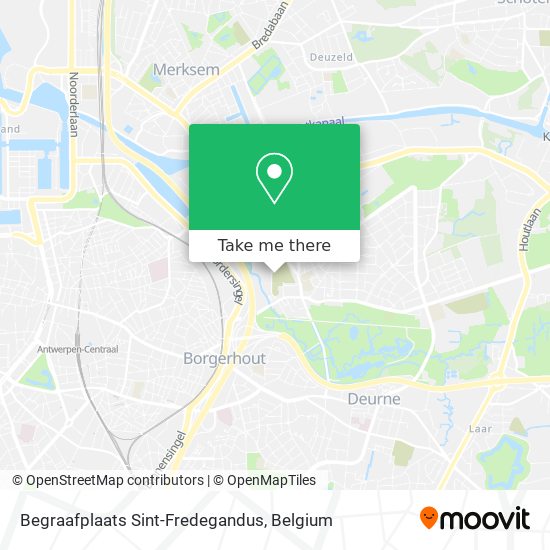 Begraafplaats Sint-Fredegandus map