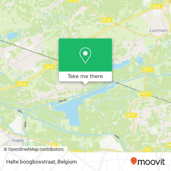Halte boogbosstraat map