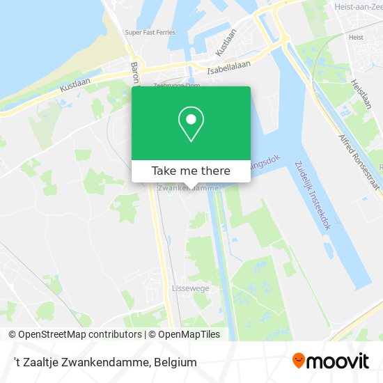 't Zaaltje Zwankendamme map