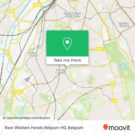 Best Western Hotels Belgium HQ map