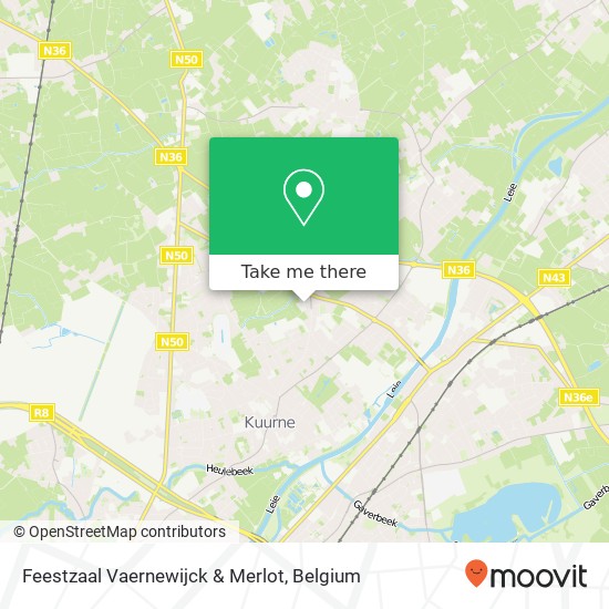Feestzaal Vaernewijck & Merlot map
